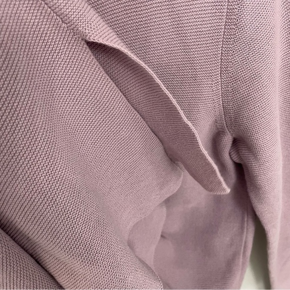 Eileen Fisher Lavender Oversized Organic Cotton Tunic Sweater V-Neck  XS.     10 - Picture 3 of 5